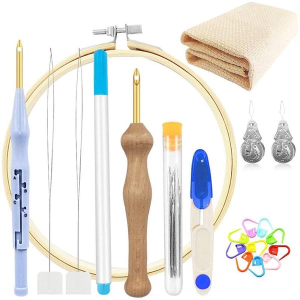 embroidery punch needle kits, 29 pcs tools adjustable rug yarn pen hoops other arts and crafts
embroidery punch needle kits, 29 pcs tools adjustable rug yarn pen hoops other arts and crafts