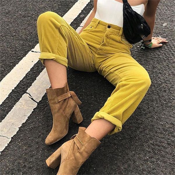 women's pants & capris shestyle corduroy zipper high waist yellow pencil women wimter spring bottom fashion trousers pockets vintage sw, Black;white
women's pants & capris shestyle corduroy zipper high waist yellow pencil women wimter spring bottom fashion trousers pockets vintage sw, Black;white