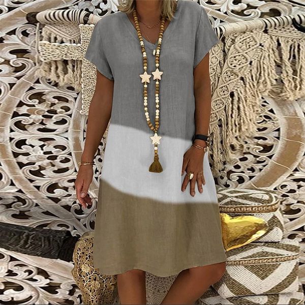 women summer dress vintage v-neck short sleeve midi dress retro printed patchwork loose beach casual dresses plus size 5xl, Black;gray
women summer dress vintage v-neck short sleeve midi dress retro printed patchwork loose beach casual dresses plus size 5xl, Black;gray