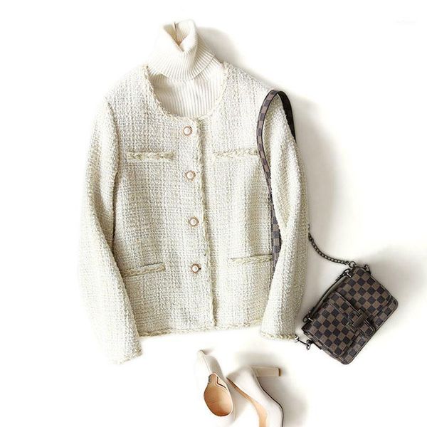 women's wool & blends temperament western style small fragrance tweed jacket 2021 clothing, Black
women's wool & blends temperament western style small fragrance tweed jacket 2021 clothing, Black