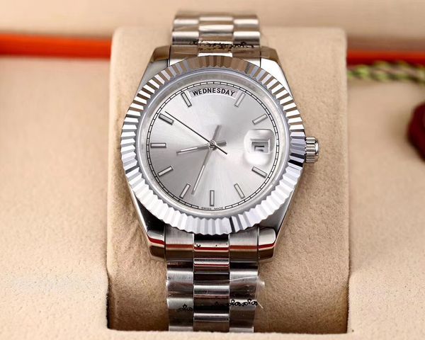 wholesale sale watch day date mechanical 40mm mens watches stainless steel bezel strap sport wristwatches, Slivery;brown
wholesale sale watch day date mechanical 40mm mens watches stainless steel bezel strap sport wristwatches, Slivery;brown