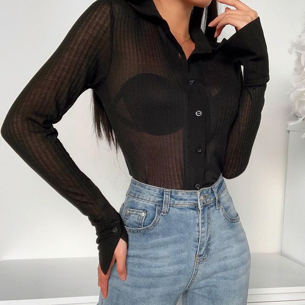 instamesh shirts long sleeve transparent turn down collar solid casual streetwear summer office lady blouse female top, White
instamesh shirts long sleeve transparent turn down collar solid casual streetwear summer office lady blouse female top, White