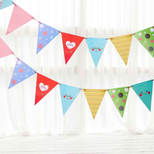 children's cartoon triangle flag drawing baby one year old boys and girls party decoration scene layout
children's cartoon triangle flag drawing baby one year old boys and girls party decoration scene layout
