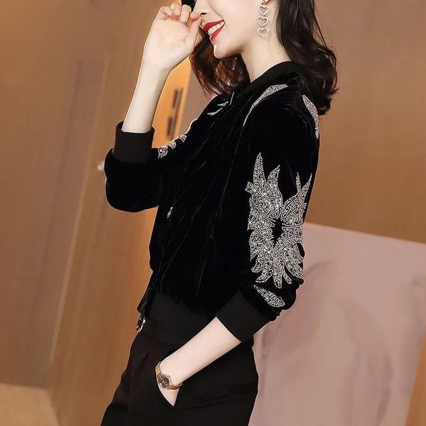 women's jackets 2021 korean fashion spring velvet women jacket long sleeve baseball coat womens casual slim ladies black outwear clothe, Black;brown
women's jackets 2021 korean fashion spring velvet women jacket long sleeve baseball coat womens casual slim ladies black outwear clothe, Black;brown