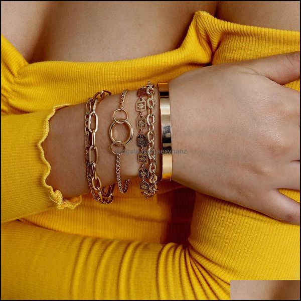 link, bracelets jewelrybracelet golden geometric design mtielement chain women niche suit bracelet fashion aessoriessuit drop delivery 2021, Black
link, bracelets jewelrybracelet golden geometric design mtielement chain women niche suit bracelet fashion aessoriessuit drop delivery 2021, Black