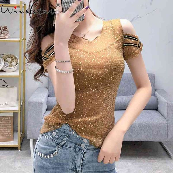 women's t-shirt summer korean clothes chic v-neck shiny off shoulder women short sleeve casual bright tees t13402a xhpn, White
women's t-shirt summer korean clothes chic v-neck shiny off shoulder women short sleeve casual bright tees t13402a xhpn, White