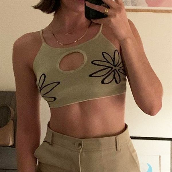 daisy printed hollow out knit cami y2k crop spaghetti strap women summer backless shirt tee party beachwear 210510, White
daisy printed hollow out knit cami y2k crop spaghetti strap women summer backless shirt tee party beachwear 210510, White