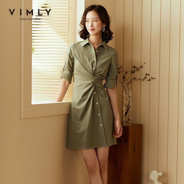vimly vintage dresses for women elegant turn down collar single breasted solid office lady shirts dress female vestidos f2323 casual, Black;gray
vimly vintage dresses for women elegant turn down collar single breasted solid office lady shirts dress female vestidos f2323 casual, Black;gray