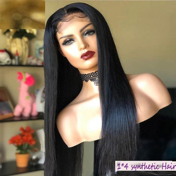 synthetic wigs fast ship silky straight lace front with baby hair black color glueless middle part natural hairline
synthetic wigs fast ship silky straight lace front with baby hair black color glueless middle part natural hairline