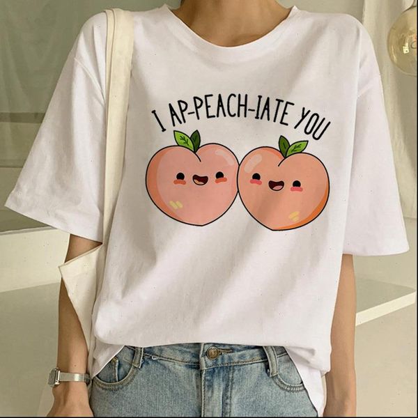 harajuku tshirt womens fashion women cute t shirts ullzang 90s peach graphic funny tees female, White
harajuku tshirt womens fashion women cute t shirts ullzang 90s peach graphic funny tees female, White