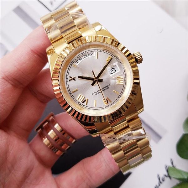 Men Gold Watch 42mm Stinless Steel Strap Automatic Movement Mechanical Mens Watches Master Male Female Lovers Wristwatch, Slivery;brown
Men Gold Watch 42mm Stinless Steel Strap Automatic Movement Mechanical Mens Watches Master Male Female Lovers Wristwatch, Slivery;brown