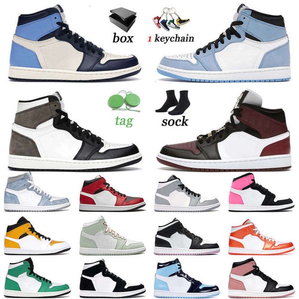 with box 2022 jumpman 1 1s basketball shoes university blue high obsidian dark mocha satin\r mens womens trainers sneakers, Black
with box 2022 jumpman 1 1s basketball shoes university blue high obsidian dark mocha satin\r mens womens trainers sneakers, Black