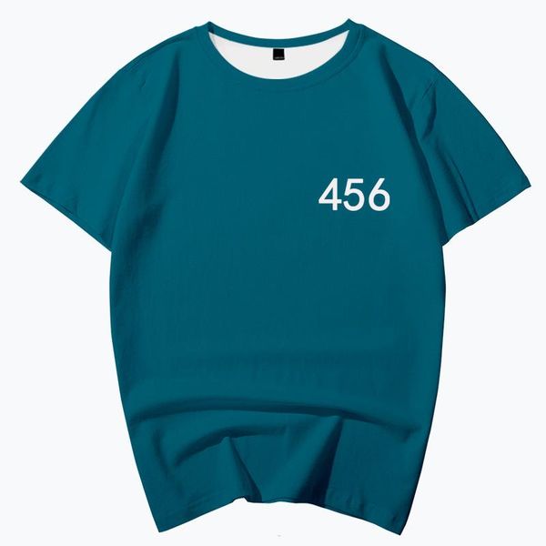 men's t-shirts movie squid game cosplay short sleeve t shirt for men li zhengjae same 456 letter print graphic shirts male oversize 5xl, White;black 
men's t-shirts movie squid game cosplay short sleeve t shirt for men li zhengjae same 456 letter print graphic shirts male oversize 5xl, White;black
