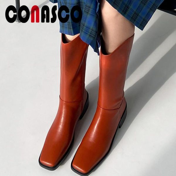 boots conasco fashion women knee high autumn winter warm genuine leather casual office lady concise zipper woman, Black
boots conasco fashion women knee high autumn winter warm genuine leather casual office lady concise zipper woman, Black