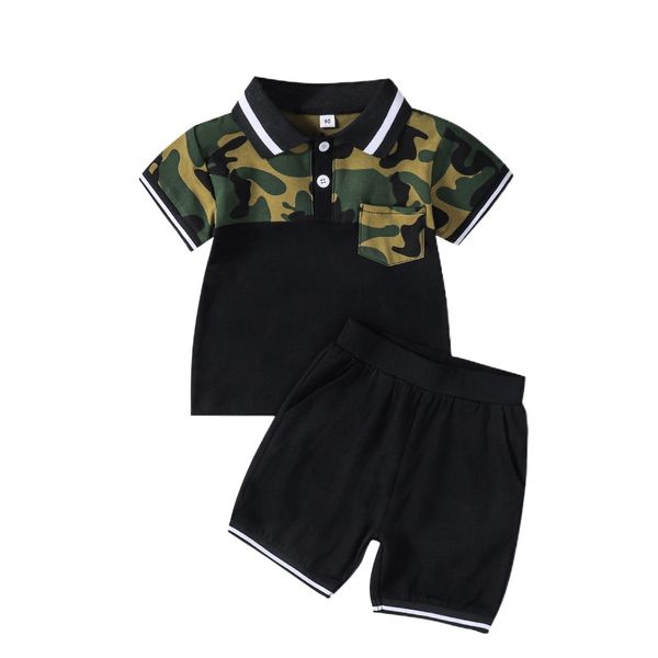 summer boys polo shirt camouflage print color matching t-shirt shorts kids suit color block t-shirt + black shorts baby boy, White
summer boys polo shirt camouflage print color matching t-shirt shorts kids suit color block t-shirt + black shorts baby boy, White