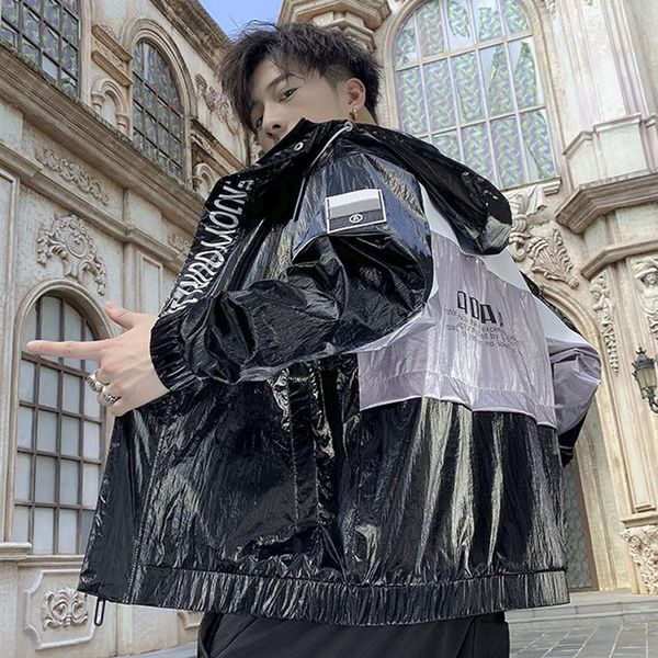 men's bomber jacket spring autumn male casual hooded outwears zipper coats streetwear hip hop reflective overcoat clothes jackets, Black;brown
men's bomber jacket spring autumn male casual hooded outwears zipper coats streetwear hip hop reflective overcoat clothes jackets, Black;brown