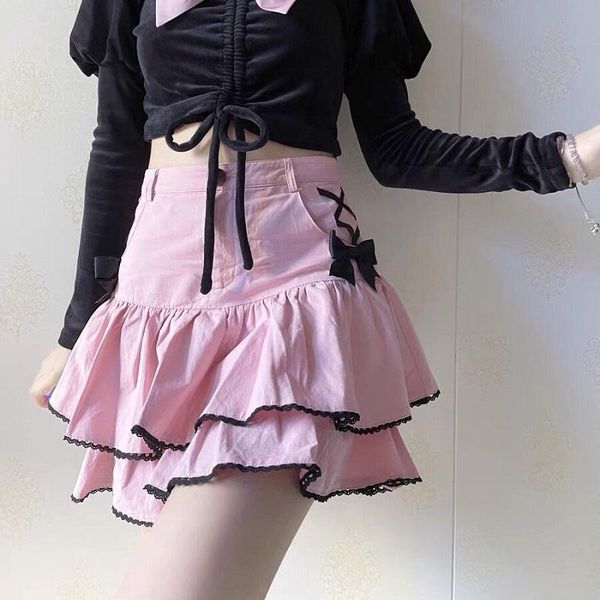 skirts japanese preppy style skirt female ulzzang harajuku cute high waist ruffle lace fashion y2k mini, Black
skirts japanese preppy style skirt female ulzzang harajuku cute high waist ruffle lace fashion y2k mini, Black