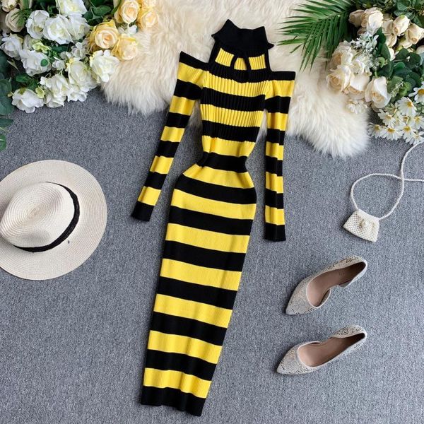 retro turtleneck slim striped print autumn winter bodycon knit sweater midi dress off shoulder women casual long sleeve vestidos dresses, Black;gray
retro turtleneck slim striped print autumn winter bodycon knit sweater midi dress off shoulder women casual long sleeve vestidos dresses, Black;gray