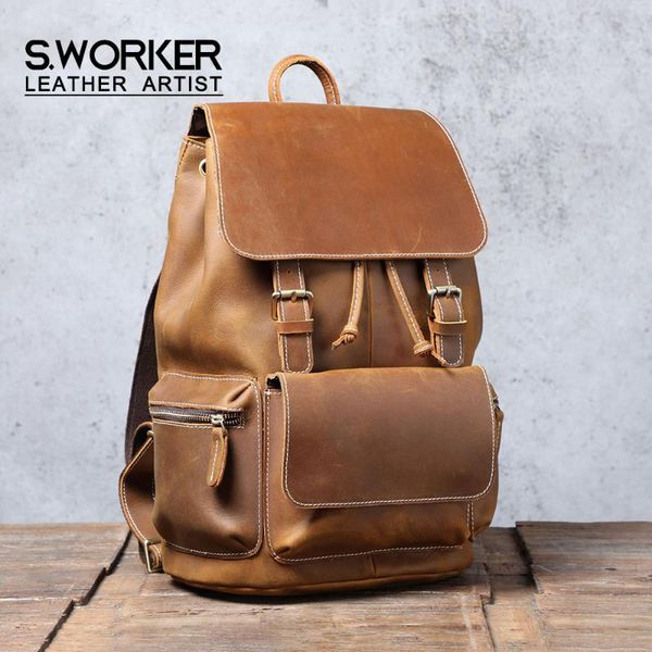 backpack s.worker vintage genuine leather lapschool bag classic paratroopers travel weekender
backpack s.worker vintage genuine leather lapschool bag classic paratroopers travel weekender