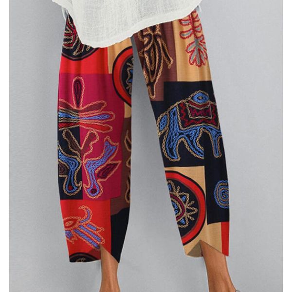 women's pants & capris womens fall summer casual soft linen irregular hem pattern printing elastic waist two pockets calf length trouse, Black;white
women's pants & capris womens fall summer casual soft linen irregular hem pattern printing elastic waist two pockets calf length trouse, Black;white