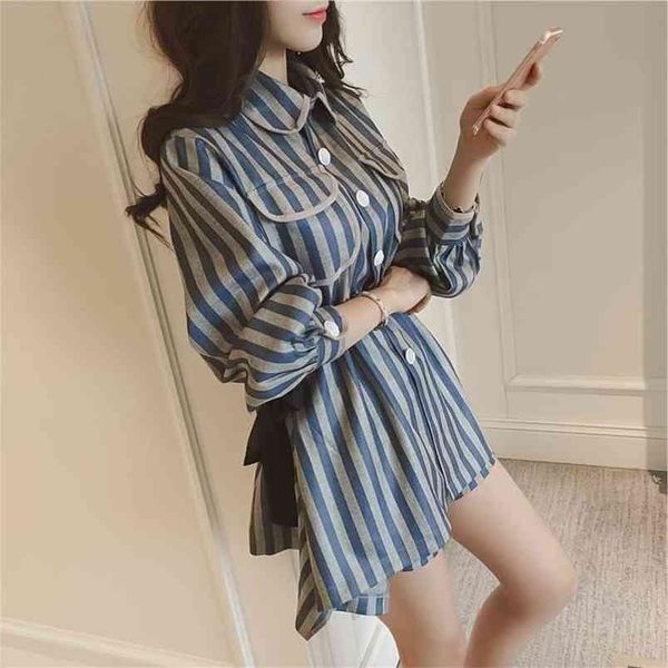 2 piece set vintage women elegant striped drawstring waist long sleeve blouse + high shorts casual fashion suit 210519, White
2 piece set vintage women elegant striped drawstring waist long sleeve blouse + high shorts casual fashion suit 210519, White
