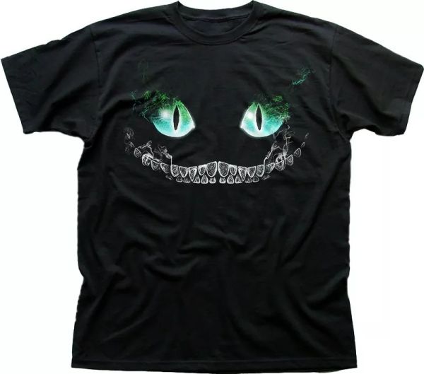 cheshire cat blue alice in wonderland all mad here hatter printed t-shirt 9370, White;black
cheshire cat blue alice in wonderland all mad here hatter printed t-shirt 9370, White;black