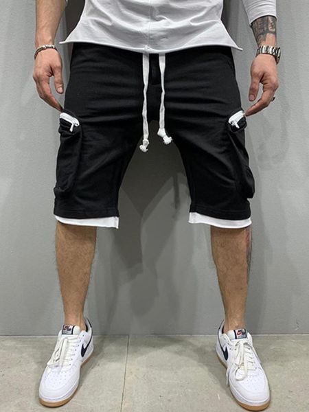 summer men's zipper pocket shorts breathe casual 5 points cargo pants male hip hop fashion short track, White;black
summer men's zipper pocket shorts breathe casual 5 points cargo pants male hip hop fashion short track, White;black
