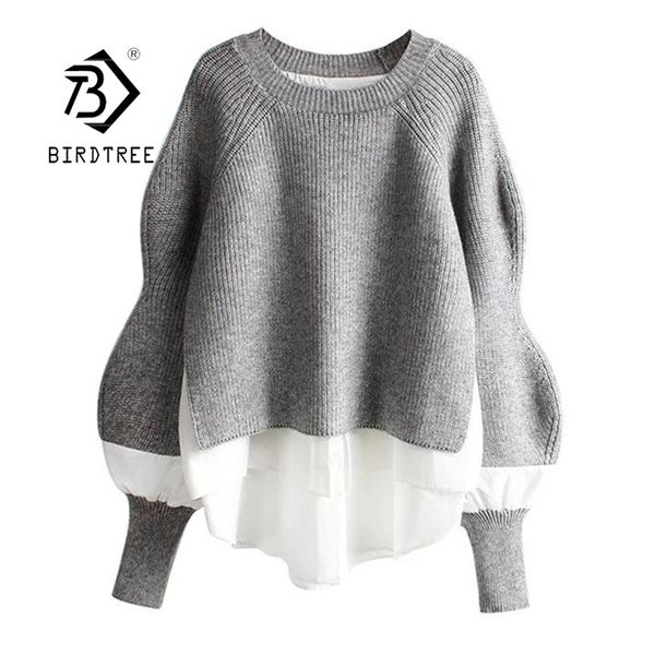 european and american style women patchwork loose sweater thicken plus size o necks long sleeves knitwear pullover t11001x 210416, White;black
european and american style women patchwork loose sweater thicken plus size o necks long sleeves knitwear pullover t11001x 210416, White;black