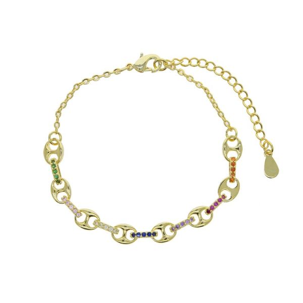 link, chain white rainbow cz paved link cuban bracelet for women miami boho style thick gold color charm fashion jewelry, Black
link, chain white rainbow cz paved link cuban bracelet for women miami boho style thick gold color charm fashion jewelry, Black