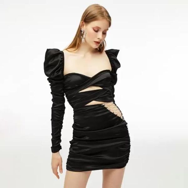 casual dresses 2021 women's long-sleeved lace sheath dress hollow pleated mini skirt, Black;gray
casual dresses 2021 women's long-sleeved lace sheath dress hollow pleated mini skirt, Black;gray