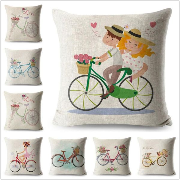 cushion/decorative pillow cartoon bike flowers case linen pink decorative printed cushion cove
cushion/decorative pillow cartoon bike flowers case linen pink decorative printed cushion cove