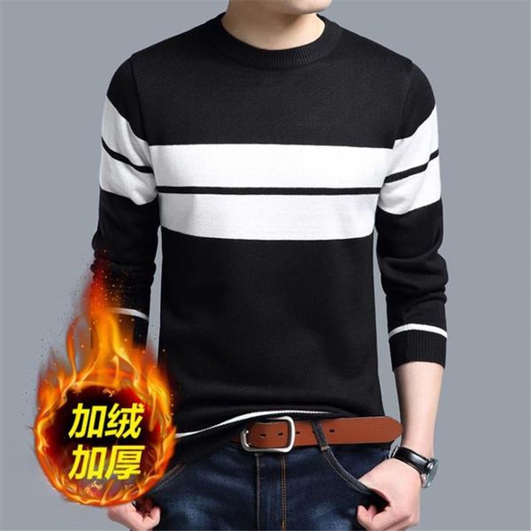 men's sweaters winter sweater men o-neck long sleeve plus velvet thick warm casual pullover cashmere knitwear, White;black
men's sweaters winter sweater men o-neck long sleeve plus velvet thick warm casual pullover cashmere knitwear, White;black
