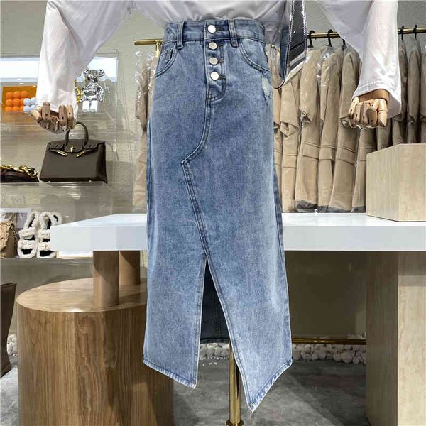 split denim style of niche design super high waist four thin skirt joker hip, Black
split denim style of niche design super high waist four thin skirt joker hip, Black