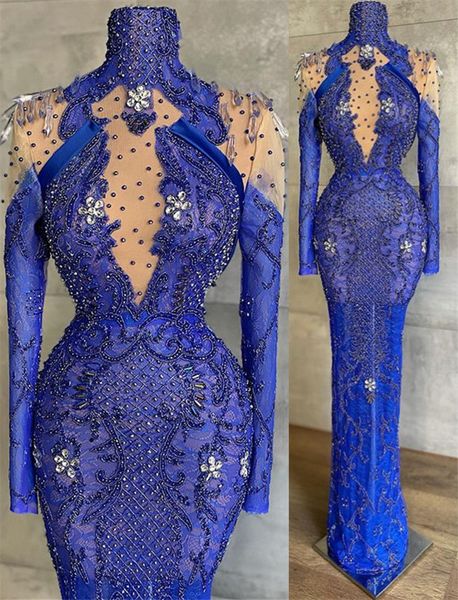 2022 plus size arabic aso ebi luxurious royal blue prom dresses beaded crystals lace evening formal party second reception birthday engageme, Black
2022 plus size arabic aso ebi luxurious royal blue prom dresses beaded crystals lace evening formal party second reception birthday engageme, Black