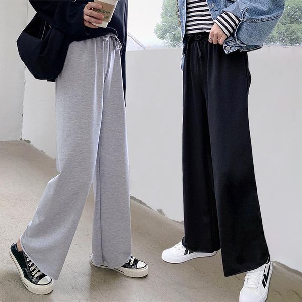 women's pants & capris 2021 wide leg women autumn casual black trousers straight high waist loose long solid color elegant ladies, Black;white
women's pants & capris 2021 wide leg women autumn casual black trousers straight high waist loose long solid color elegant ladies, Black;white