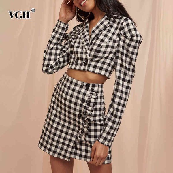 vgh plaid hit color two piece set for women notched long sleeve blazer high waist a line mini skirt female sets spring new 210421, White
vgh plaid hit color two piece set for women notched long sleeve blazer high waist a line mini skirt female sets spring new 210421, White