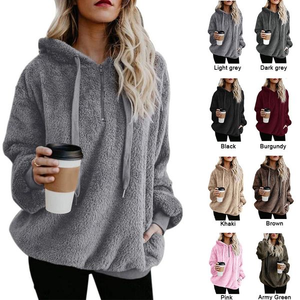 fleece comfortable women's fleece jacket fleece winter outdoor solid color lining warm and comfortable jacket in winter, Black;brown
fleece comfortable women's fleece jacket fleece winter outdoor solid color lining warm and comfortable jacket in winter, Black;brown