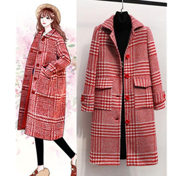 women's wool & blends large size long woolen coat female 2021 autumn winter fashion loose thin collar lapel sleeve tide h00274, Black
women's wool & blends large size long woolen coat female 2021 autumn winter fashion loose thin collar lapel sleeve tide h00274, Black