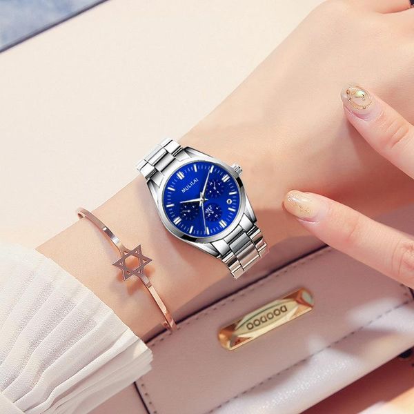 women watches japan quartz movement stainless steel sliver white dial waterproof wristwatches relogio feminino, Slivery;brown
women watches japan quartz movement stainless steel sliver white dial waterproof wristwatches relogio feminino, Slivery;brown