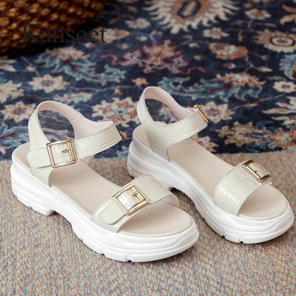 sandals kanseet 2021 women shoes buckle genuine leather flat round toe ladies platform summer causal beige bl, Black
sandals kanseet 2021 women shoes buckle genuine leather flat round toe ladies platform summer causal beige bl, Black