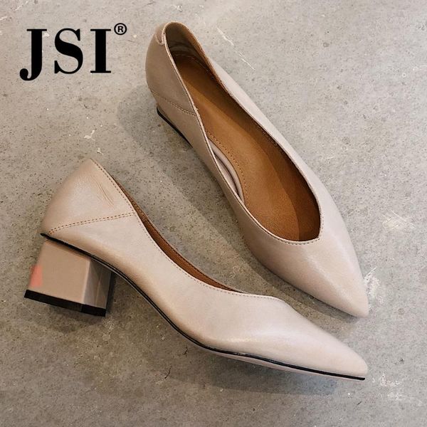 dress shoes jsi office concise women' s pumps cow leather pointed toe slip-on square heel comfortable elegant jo505, Black
dress shoes jsi office concise women' s pumps cow leather pointed toe slip-on square heel comfortable elegant jo505, Black