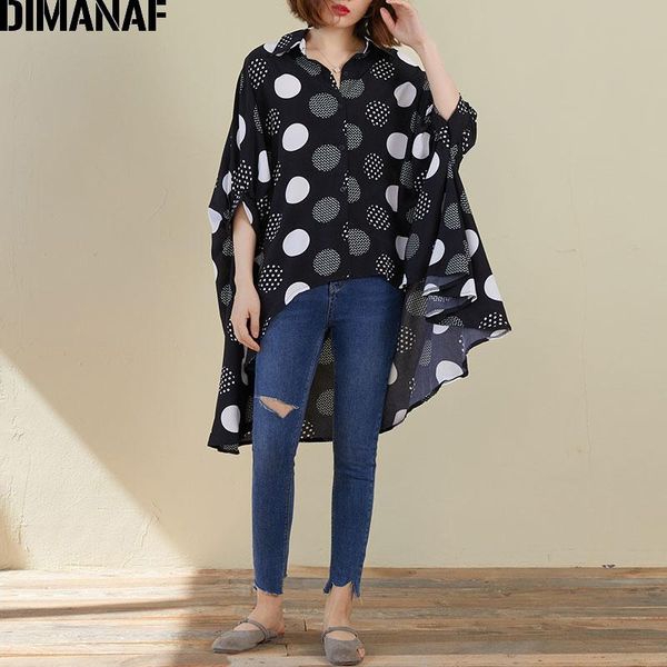 women's blouses & shirts dimanaf plus size women blouse summer batwing sleeve lady oversize chiffon polka dot black loose casual femal, White
women's blouses & shirts dimanaf plus size women blouse summer batwing sleeve lady oversize chiffon polka dot black loose casual femal, White