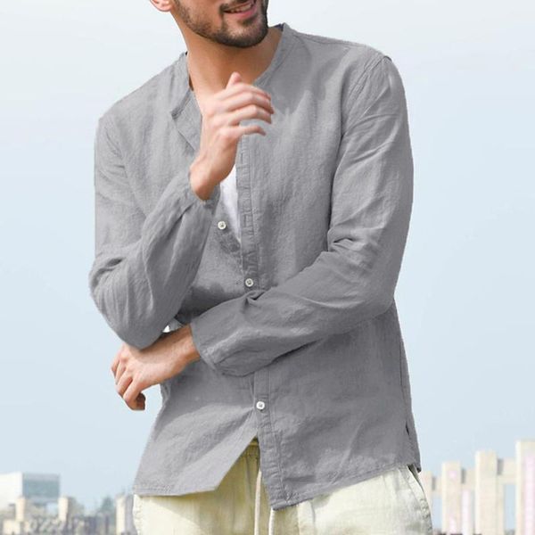 men's casual shirts summer baggy cotton linen solid button long sleeve retro blouse hawaiian shirt camisas hombre manga larga qced, White;black
men's casual shirts summer baggy cotton linen solid button long sleeve retro blouse hawaiian shirt camisas hombre manga larga qced, White;black