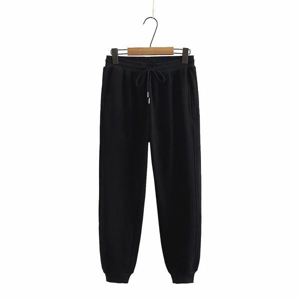plus size elastic waist fleece inside solid black gray women loose pants 2021 autumn winter casual ladies female women's & capris, Black;white
plus size elastic waist fleece inside solid black gray women loose pants 2021 autumn winter casual ladies female women's & capris, Black;white