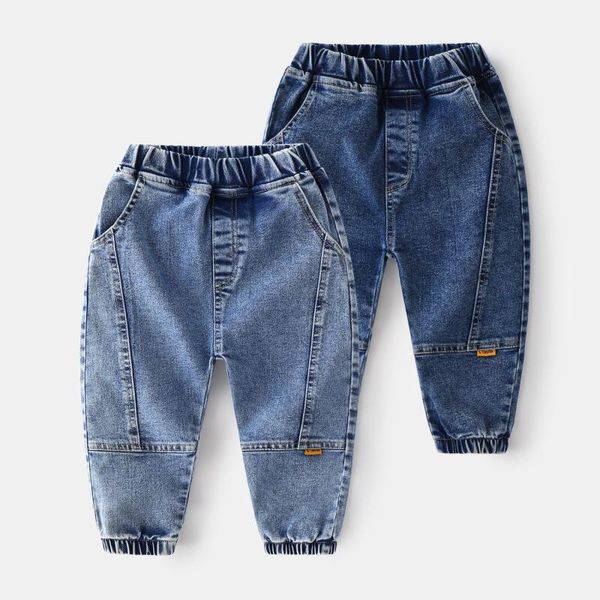 jeans boys 2021 spring and autumn baby fashion trousers children's stitching woven label casual pants, Blue
jeans boys 2021 spring and autumn baby fashion trousers children's stitching woven label casual pants, Blue