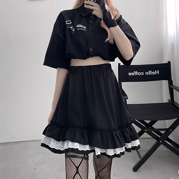 skirts gothic women japan mini skirt high waist jk a line lace patchwork girls fashion ruffles club black faldas mujer fe5k
skirts gothic women japan mini skirt high waist jk a line lace patchwork girls fashion ruffles club black faldas mujer fe5k