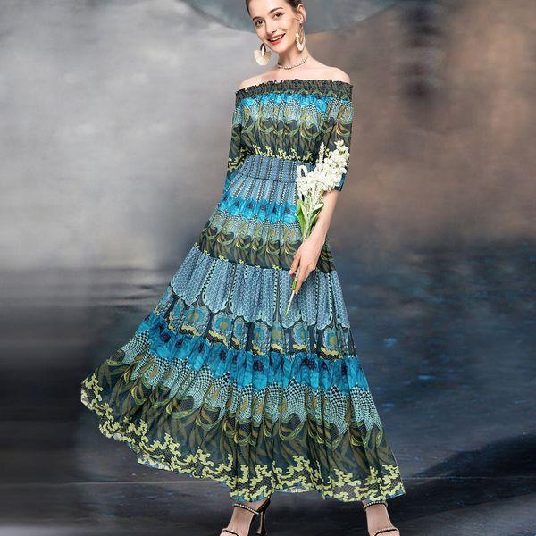 fashion elegant national dresses 2021 women's vintage printing dress slash neck short sleeve lady's empire casual wear, Black;gray
fashion elegant national dresses 2021 women's vintage printing dress slash neck short sleeve lady's empire casual wear, Black;gray