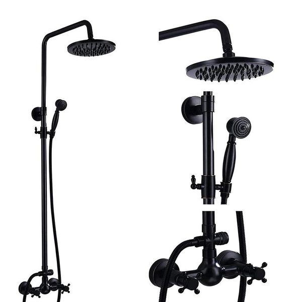 single lever bath shower complete set faucet in wall 8"rainfall bathroom black brass with handshower and tub spout sets
single lever bath shower complete set faucet in wall 8"rainfall bathroom black brass with handshower and tub spout sets