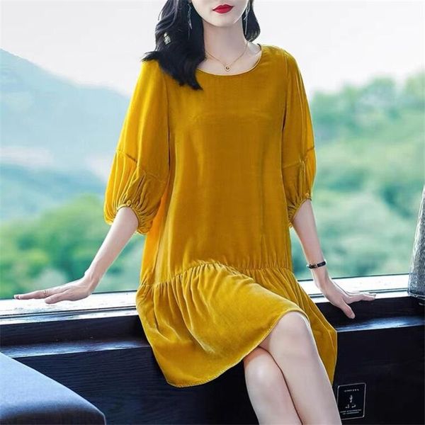 casual dresses korean style woman autumn lantern sleeve solid velvet ruffles dress mini femme vestidos, Black;gray
casual dresses korean style woman autumn lantern sleeve solid velvet ruffles dress mini femme vestidos, Black;gray