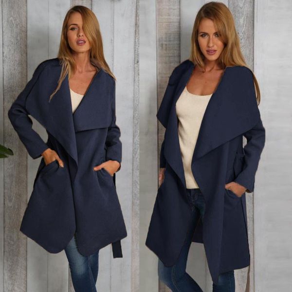 women's wool & blends women winter hooded coat long lapel 2 pockets belted trench solid color windbreaker parka female outerwear, Black
women's wool & blends women winter hooded coat long lapel 2 pockets belted trench solid color windbreaker parka female outerwear, Black
